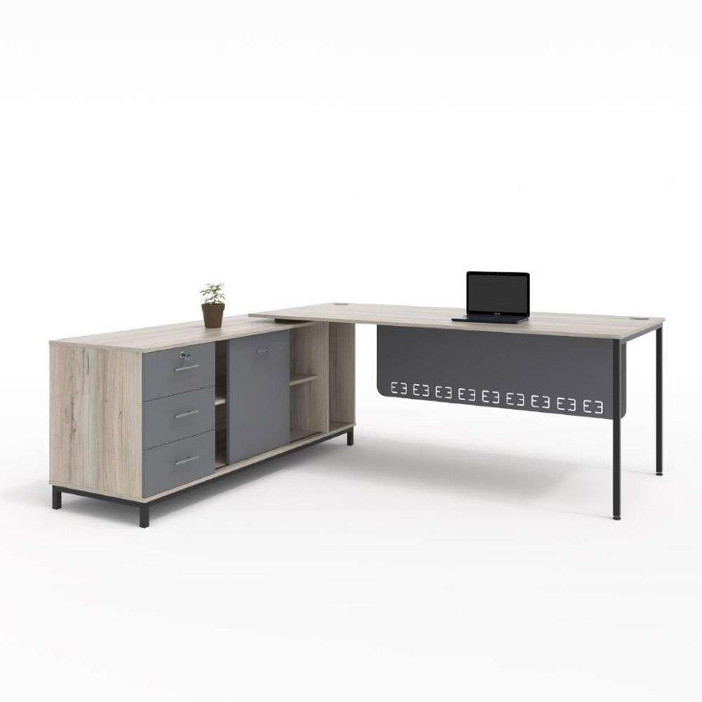 Euro 25mm Desk with L-Combination Back